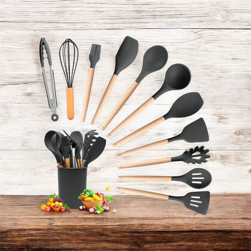 Set de Cucharones de Silicona Antiadherentes - 12 piezas