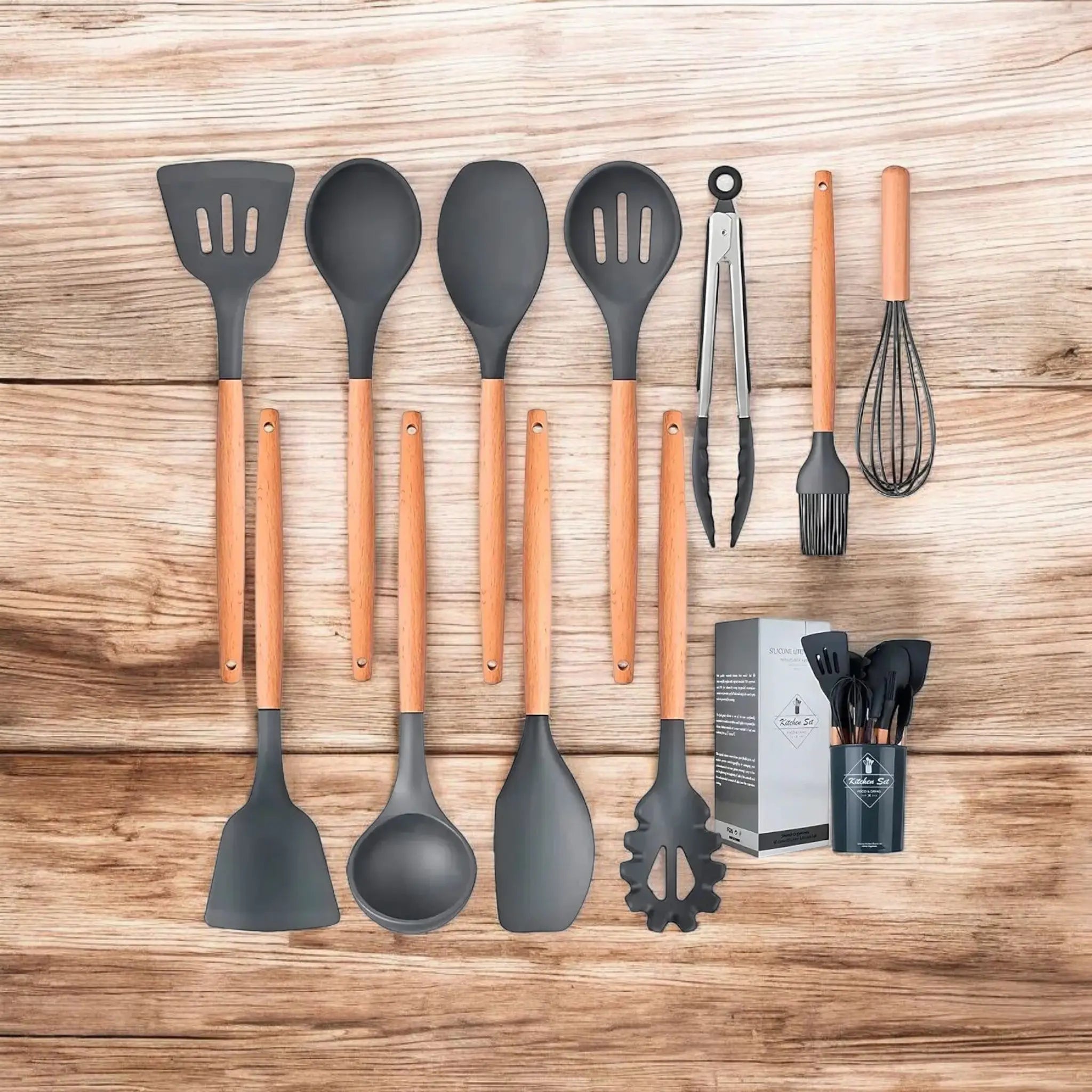 Set de Cucharones de Silicona Antiadherentes - 12 piezas